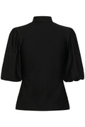 Gzrifa Button Balloon Top - Black