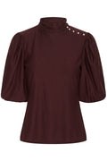Gzrifa Button Balloon Top - Aronia