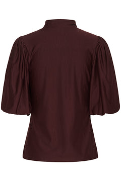 Gzrifa Button Balloon Top - Aronia