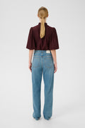 Gzrifa Button Balloon Top - Aronia