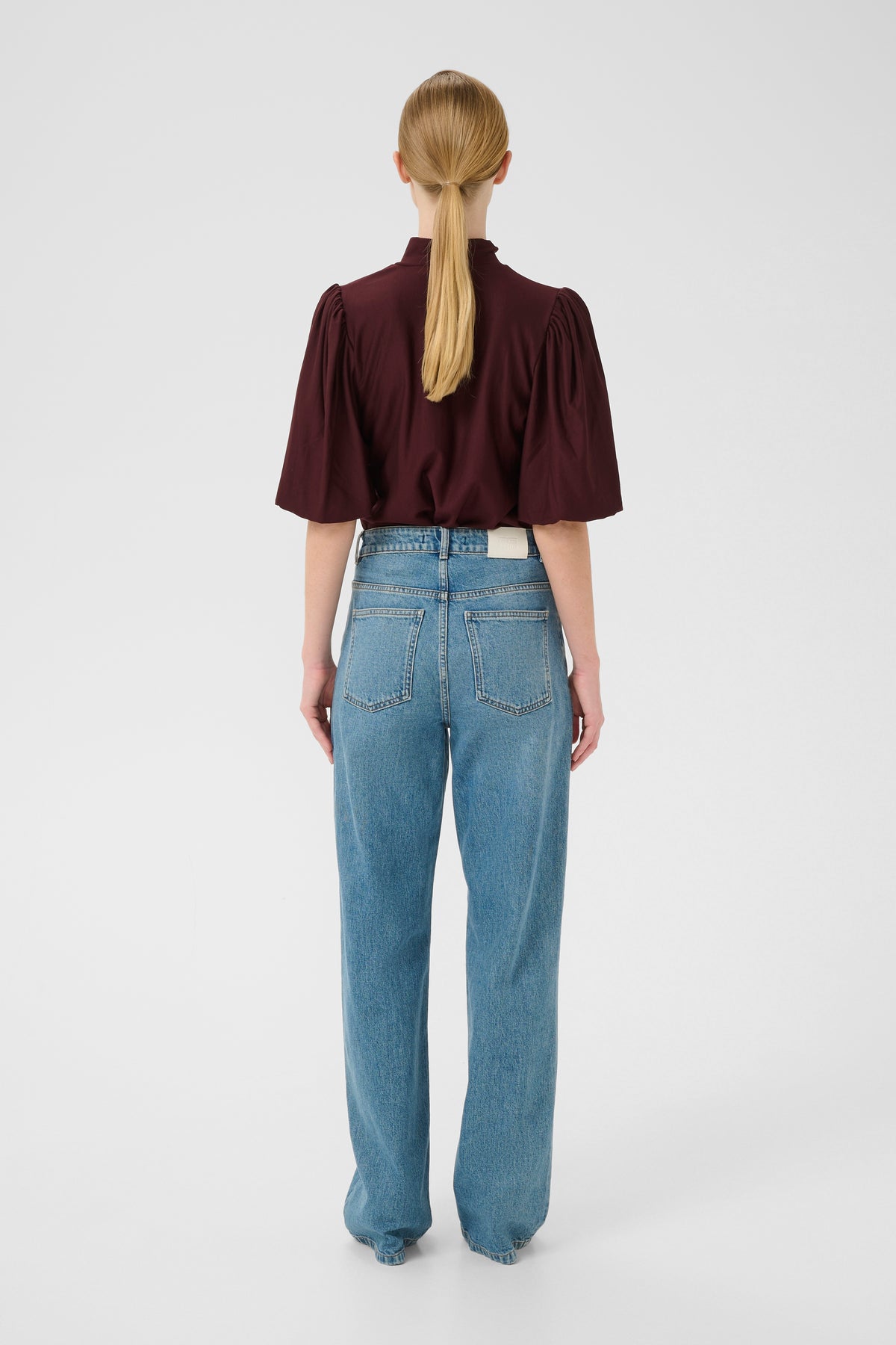 Gzrifa Button Balloon Top - Aronia