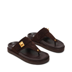 Tuned-In - Chocolate Brown Suede