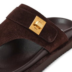 Tuned-In - Chocolate Brown Suede