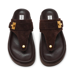 Tuned-In - Chocolate Brown Suede
