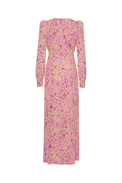 Jacquard Maxi Dress - Fuchsia Pink Comb.