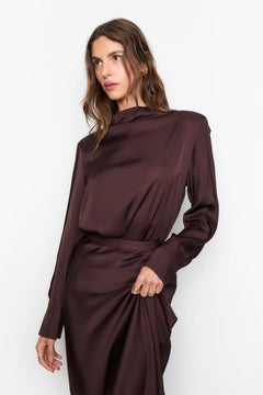 Arlene Blouse - Dark Brown