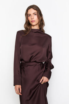 Arlene Blouse - Dark Brown