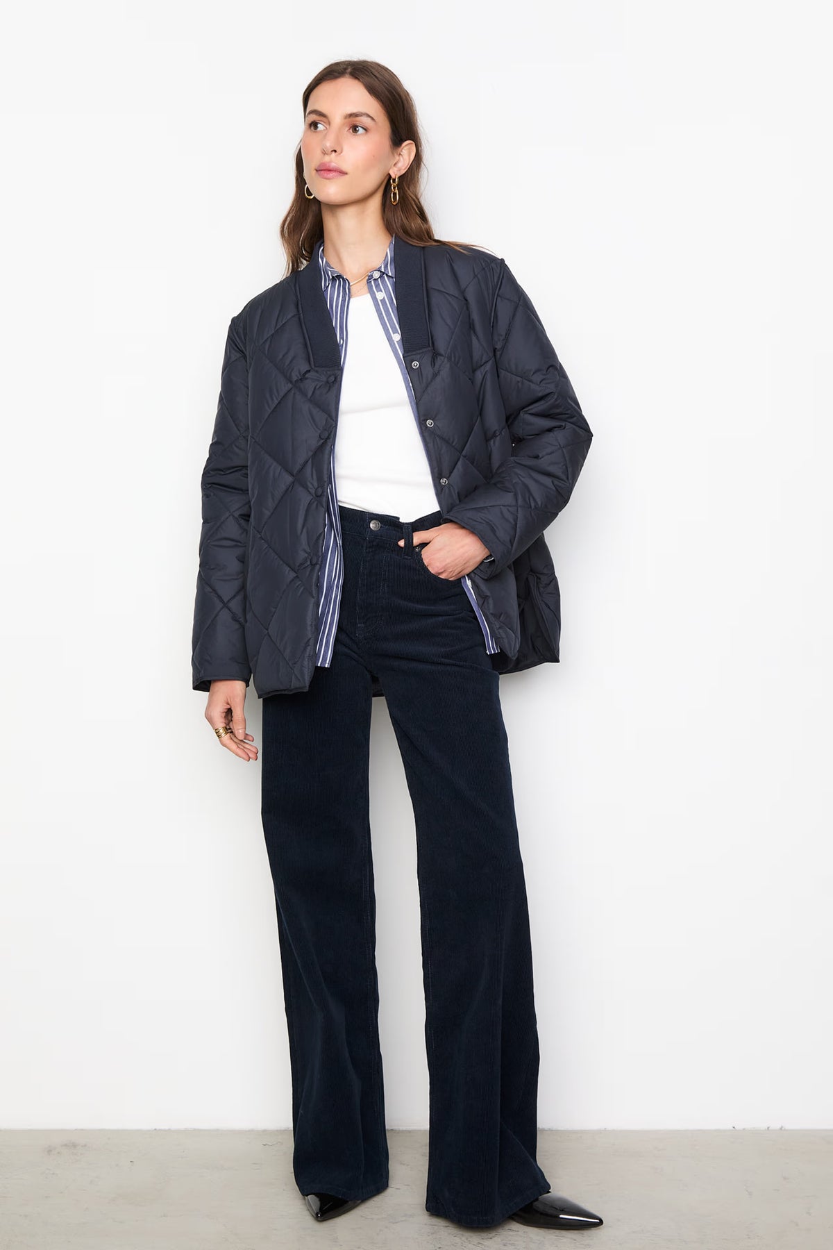 Marion Quilted Jacket - Dark Navy