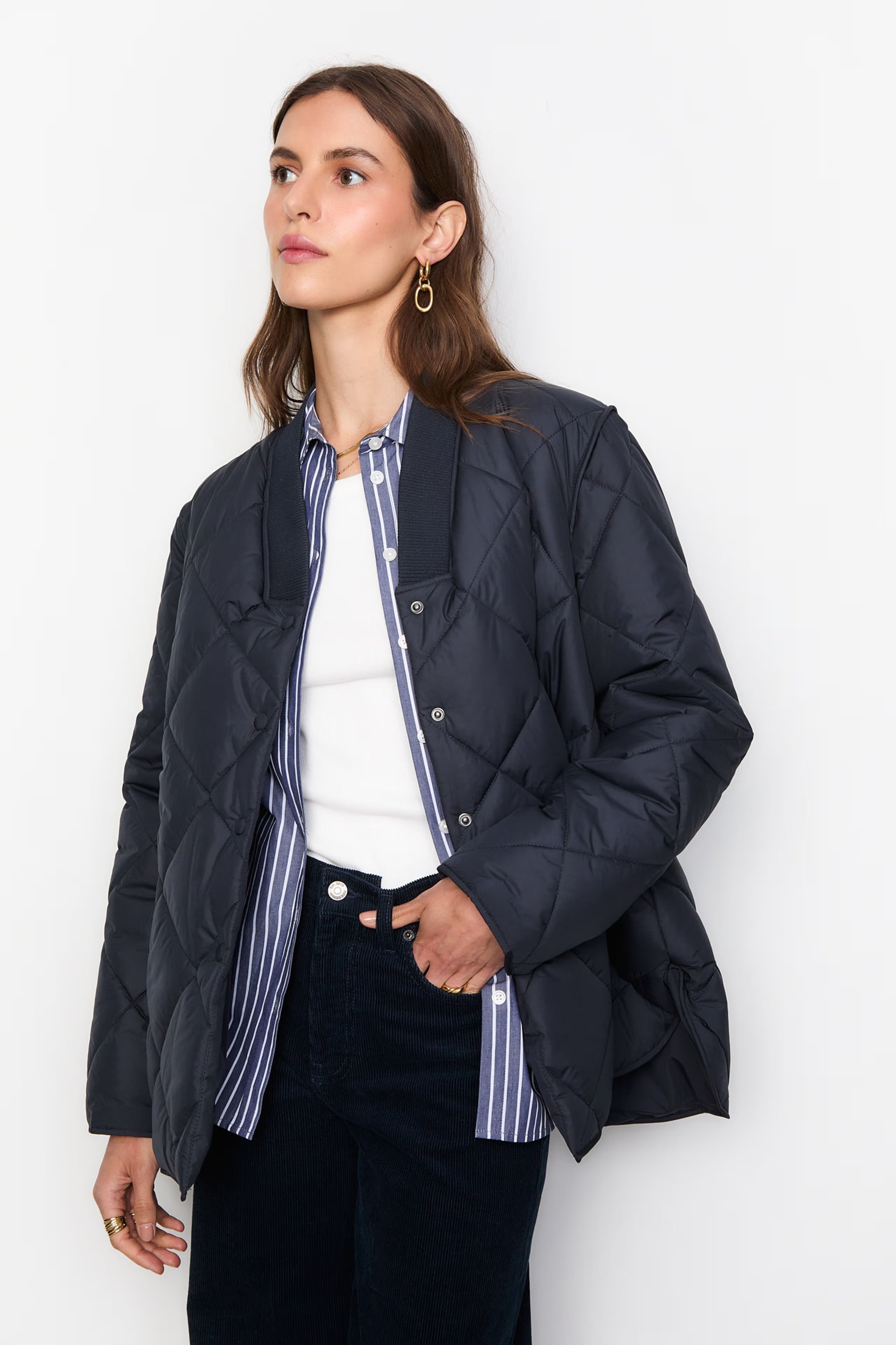 Marion Quilted Jacket - Dark Navy