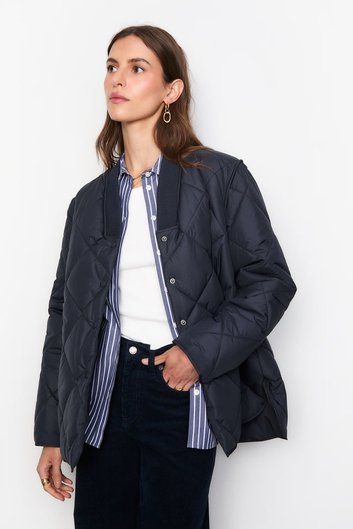 Marion Quilted Jacket - Dark Navy
