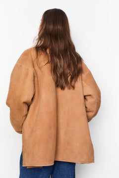Melli Shearling Jacket - Camel Suede