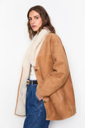Melli Shearling Jacket - Camel Suede