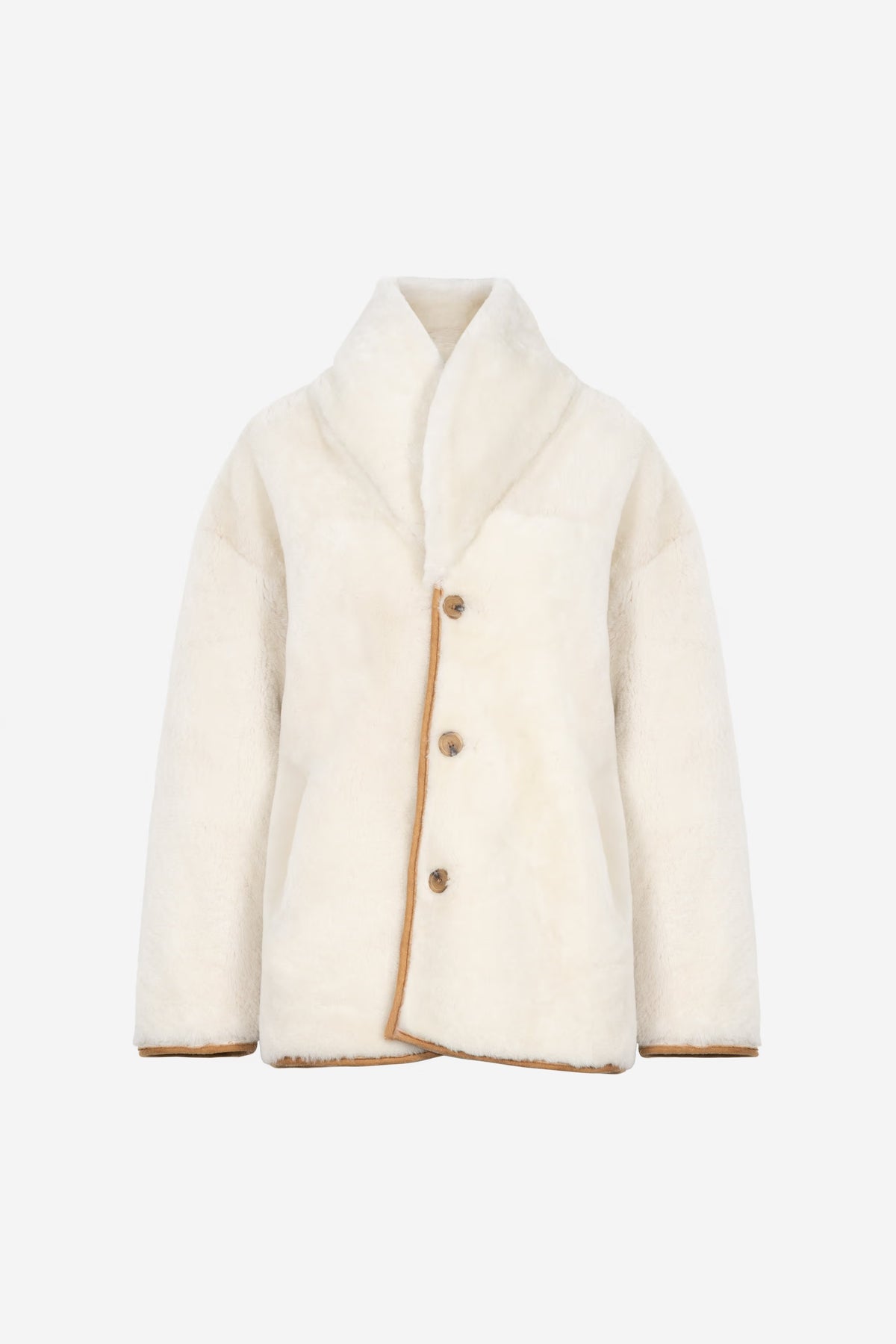 Melli Shearling Jacket - Camel Suede