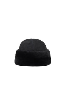 Dora Shearling Hat - Black