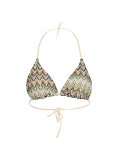 Amber Bel Bikini Top - Beetle Green