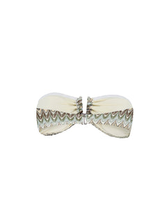 Amber Bandeau Bikini Top - Beetle Green