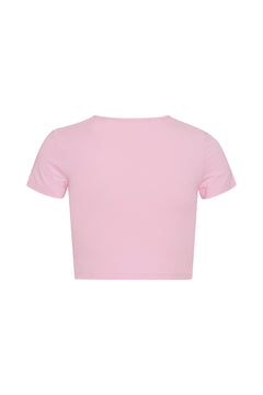 Cropped Logo T-Shirt - Orchid Pink