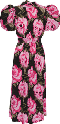 Jacquard Bell Maxi Dress - Lilac Sachet Comb.