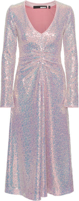 Sequin Midi Dress - Sachet Pink