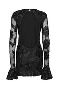 3D Mesh Tight Mini Dress - Black