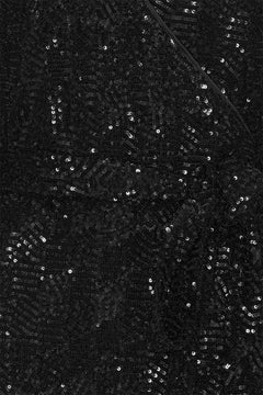 Sequins Mini Wrap Dress - Black