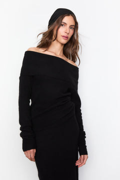 Yvonne Off-Shoulder Knit - Black