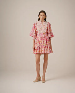 Cotton Slub Mini Dress - Hydrangea