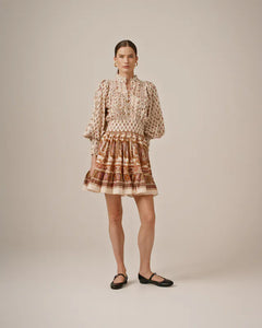 Cotton Slub Mini Dress - Paisley