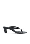 Biaspice Toe Post Faux Leather - Black Patent