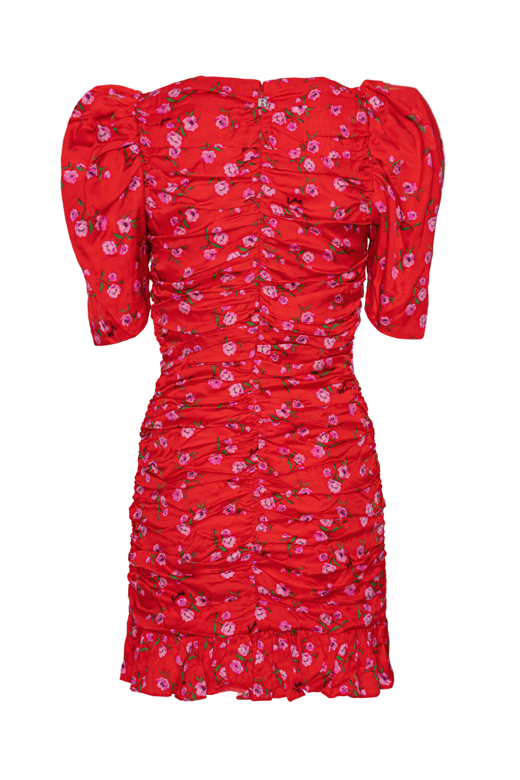 Printed Mini Ruffle Dress - Wildeve Cluster + High
Risk Red Comb