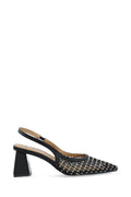 Biamaralyn Slingback Rhinestone Mesh - Black