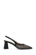 Biamaralyn Slingback Rhinestone Mesh - Black