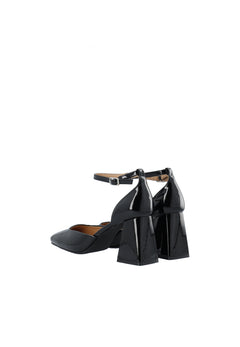 Biajoyce D'Orsay Pump Faux Leather - Black Patent
