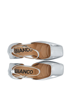 Biajoyce D'Orsay Pump Faux Leather - Silver Mirror