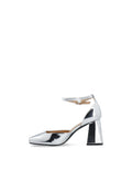 Biajoyce D'Orsay Pump Faux Leather - Silver Mirror