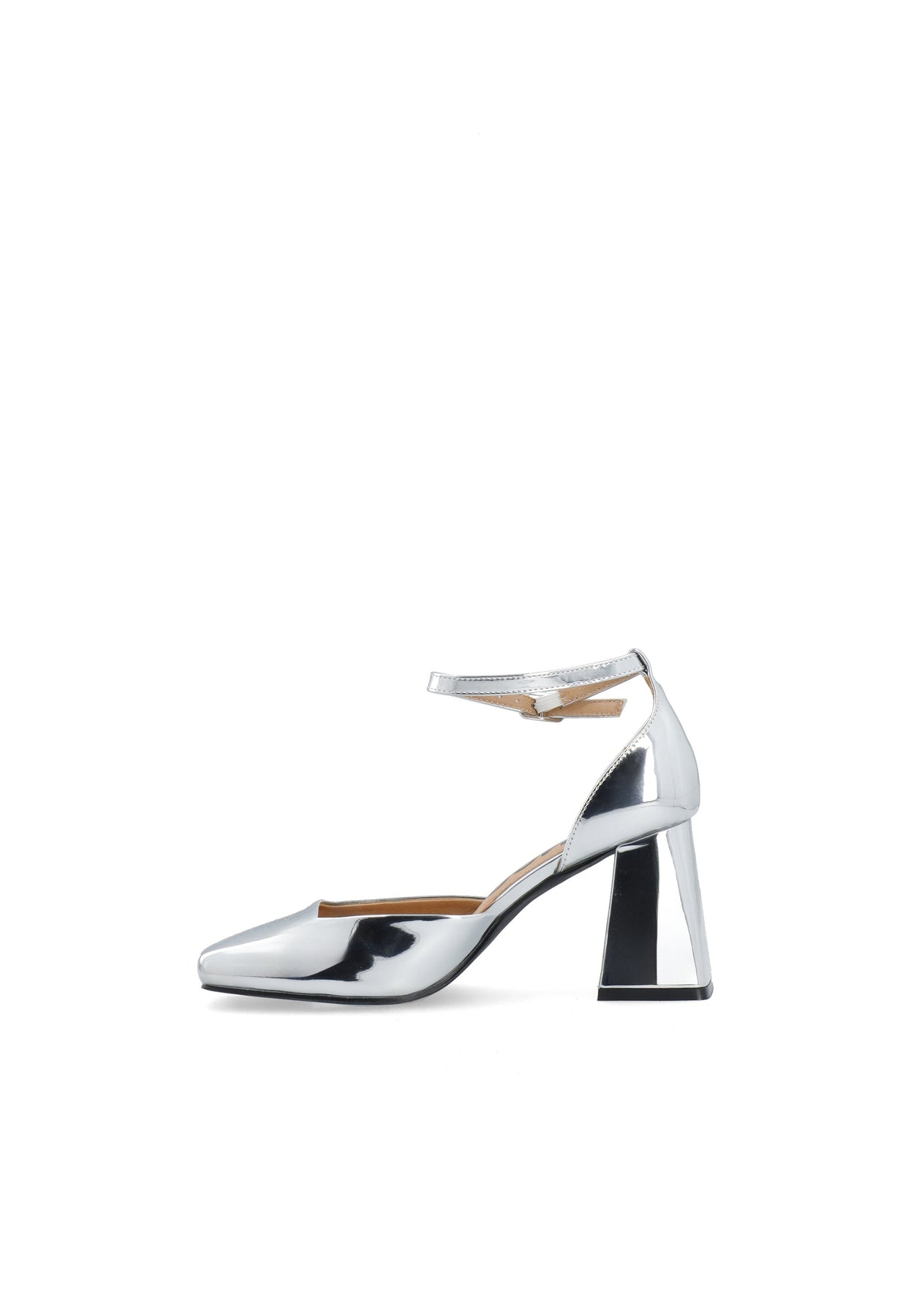 Biajoyce D'Orsay Pump Faux Leather - Silver Mirror