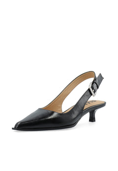 Biaida Slingback Faux Leather - Black
