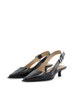 Biaida Slingback Faux Leather - Black