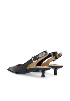 Biaida Slingback Faux Leather - Black