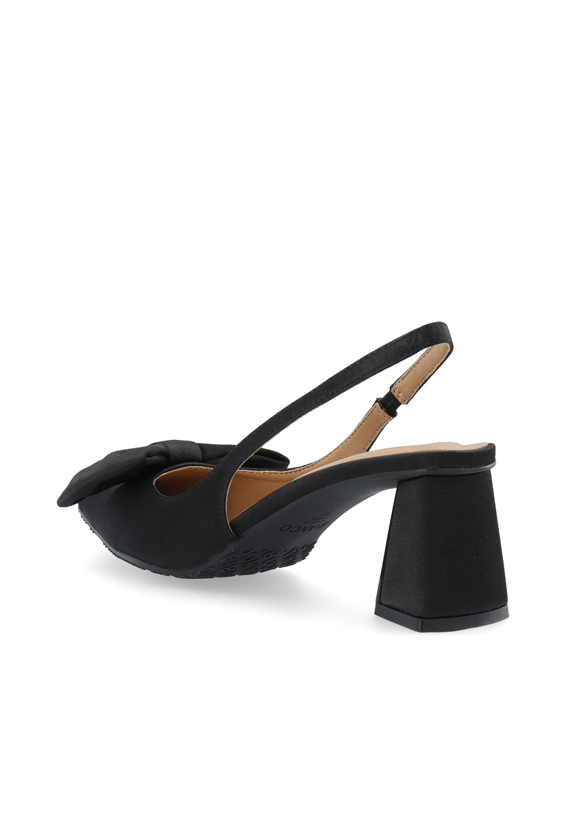 Biamaralyn Slingback Bow Satin - Black
