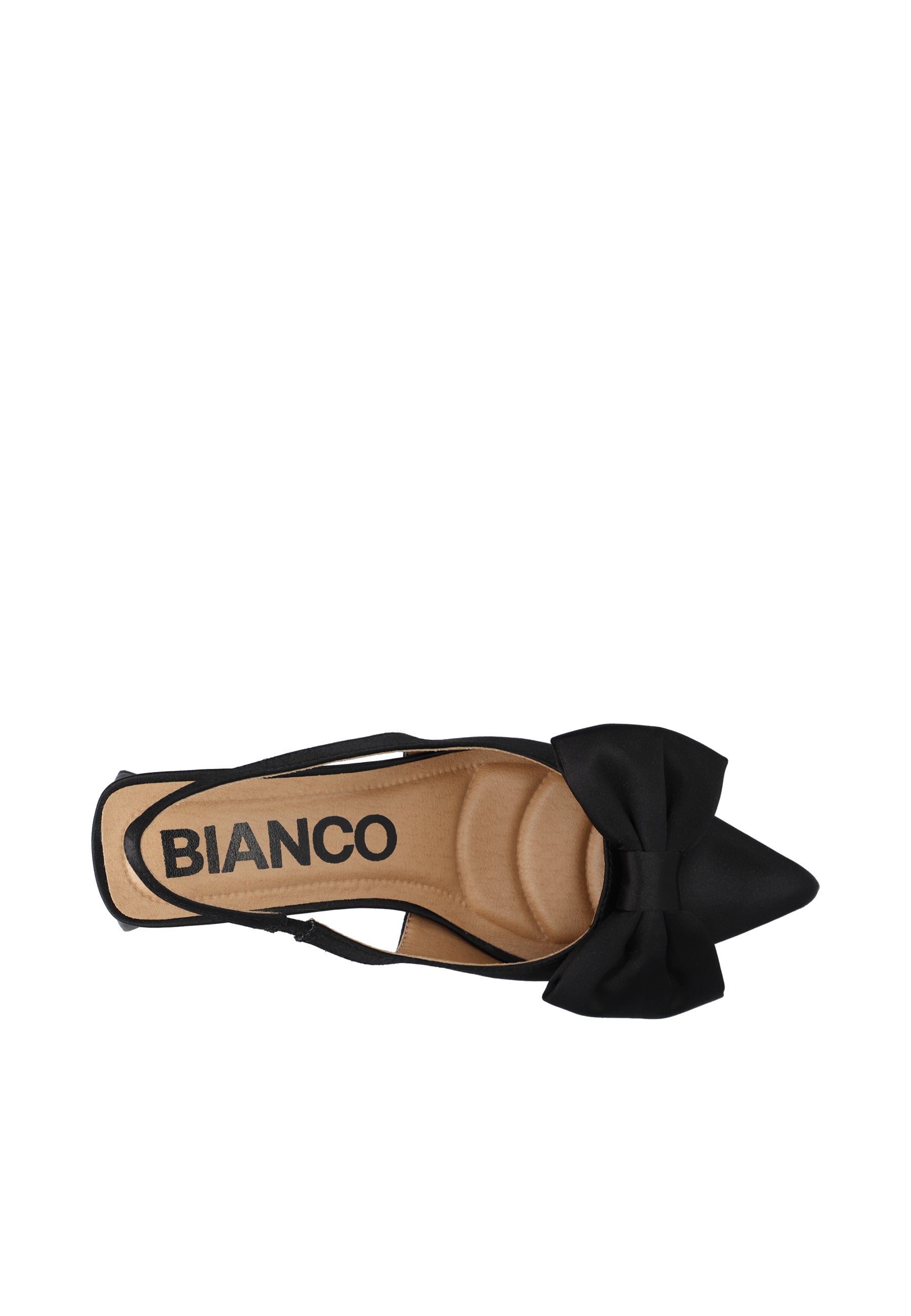 Biamaralyn Slingback Bow Satin - Black