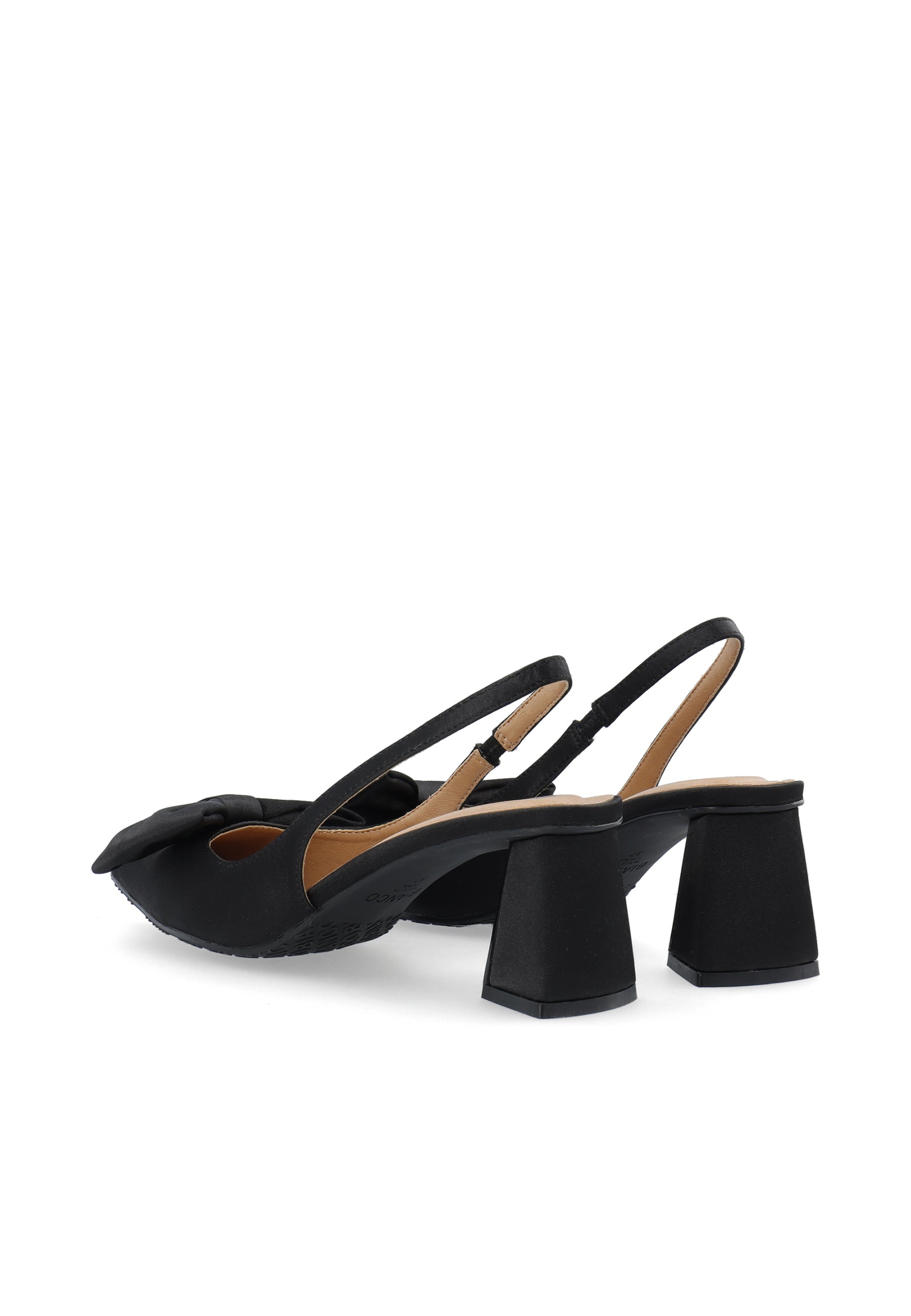 Biamaralyn Slingback Bow Satin - Black