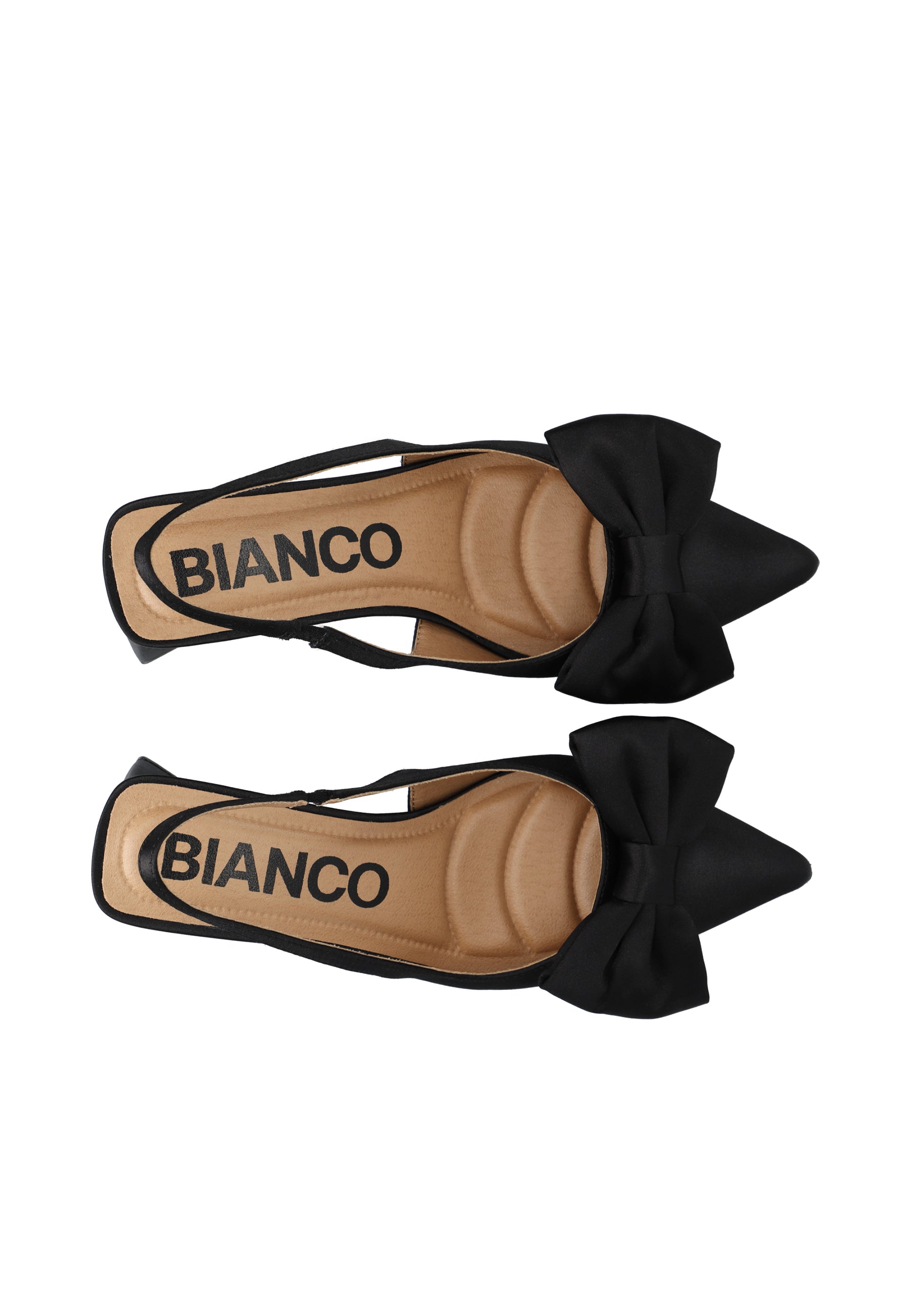 Biamaralyn Slingback Bow Satin - Black