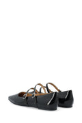 Biarose Karré Double Mary Jane Flat Faux Leather - Black Patent