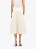 Sian Knitted Midi Skirt - Soft White
