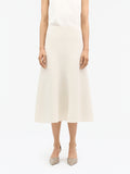 Sian Knitted Midi Skirt - Soft White