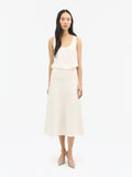 Sian Knitted Midi Skirt - Soft White