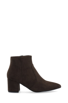 Biadevived Ankle Boot Faux Suede - Dark Brown