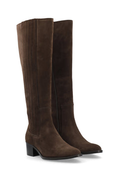 Biacarol Chelsea Knee High Boot Oily Suede - Brown