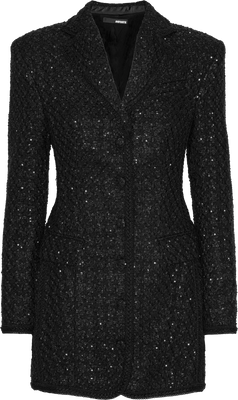 Boucle Blazer Dress - Black